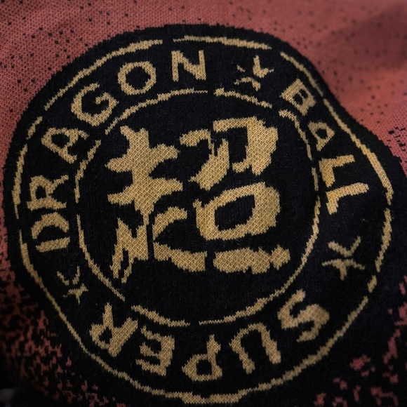 Dragon Ball Super Logo Pullover Knit Sweater Orange Yellow Black Men's Size XL - Picture 3 of 6